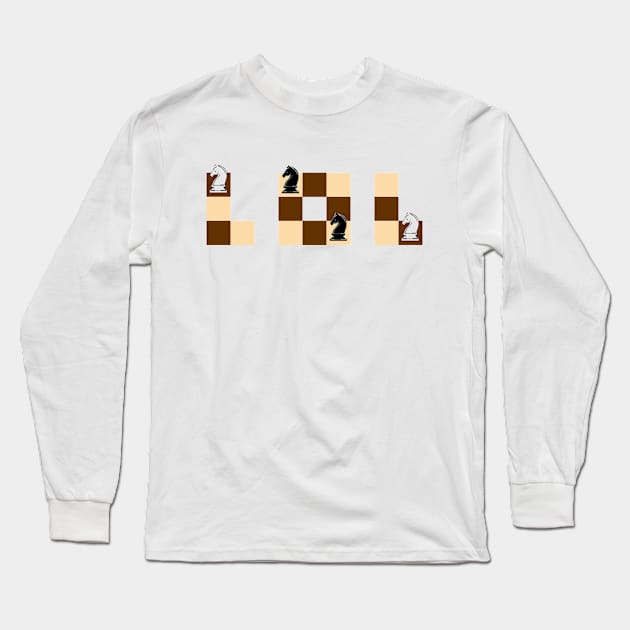 Chess knights LOL Long Sleeve T-Shirt by JettDes